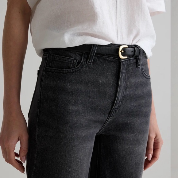 Quince Bella Stretch Relaxed Straight Jeans in Charcoal Black 26/30 - Picture 3 of 7